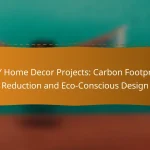 DIY Home Decor Projects: Carbon Footprint Reduction and Eco-Conscious Design